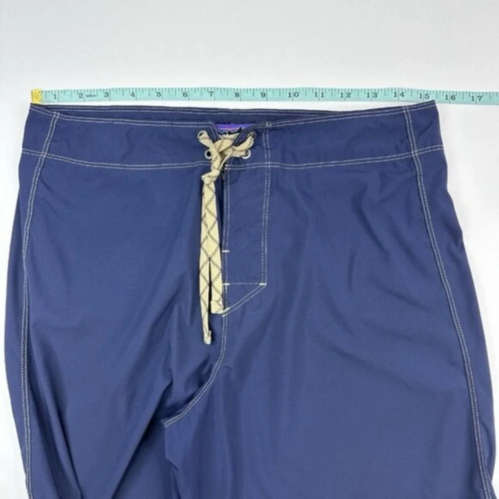 Patagonia Mens Board Shorts 30‎ Navy Blue Ripstop Swim Trunks Contrast Stitching